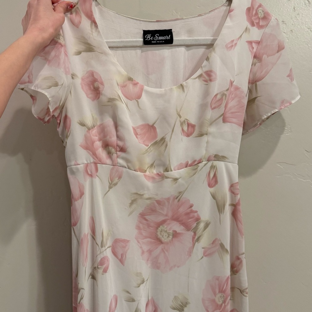 Floral Dress in Pink and Cream